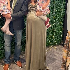 Maternity Skye Velvet Dress.